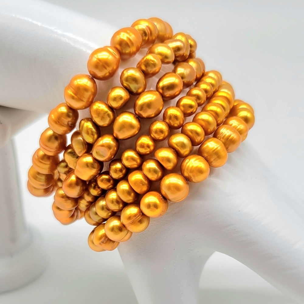 Honora Ringed Pearl Stretch Bracelets Stack Of 6 … - image 3